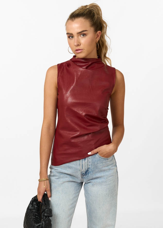 Nanouk leren top
