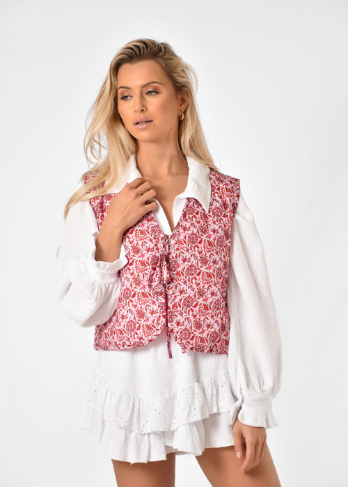 Lia gilet roze
