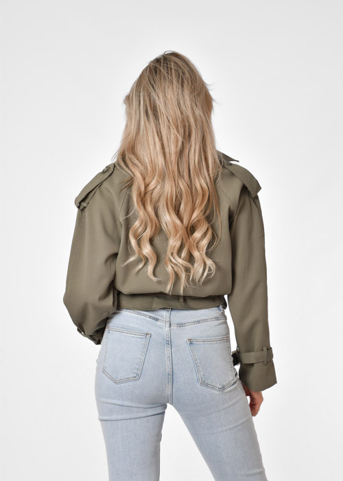 Lola korte trenchcoat groen