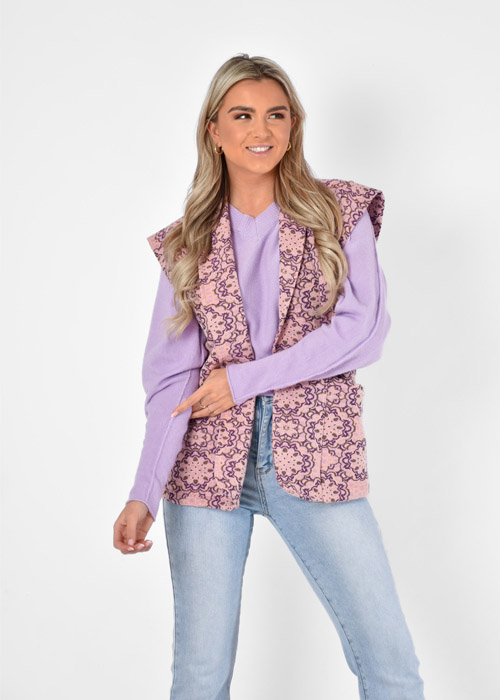 Femke gilet lila