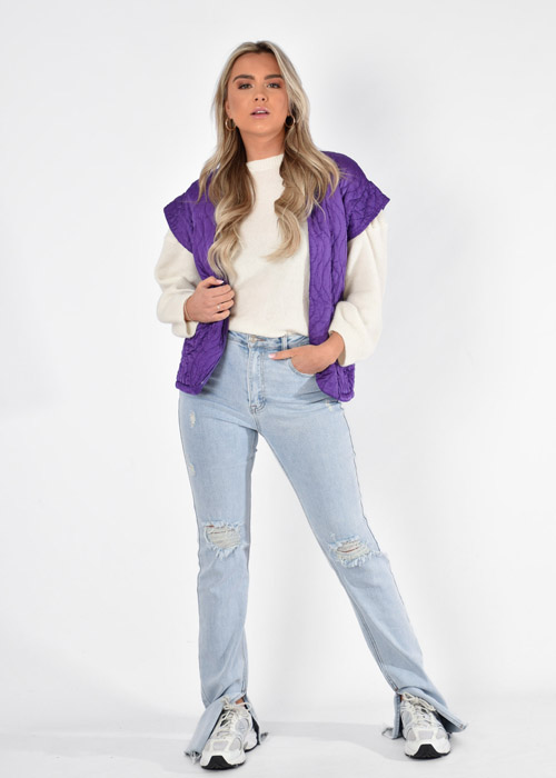 Justine gilet paars