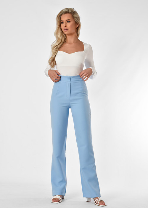 Of later Uitgebreid Afvoer Lichtblauwe pantalons dames | Broeken | tess v