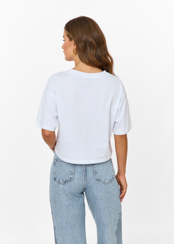 Electric cropped t-shirt