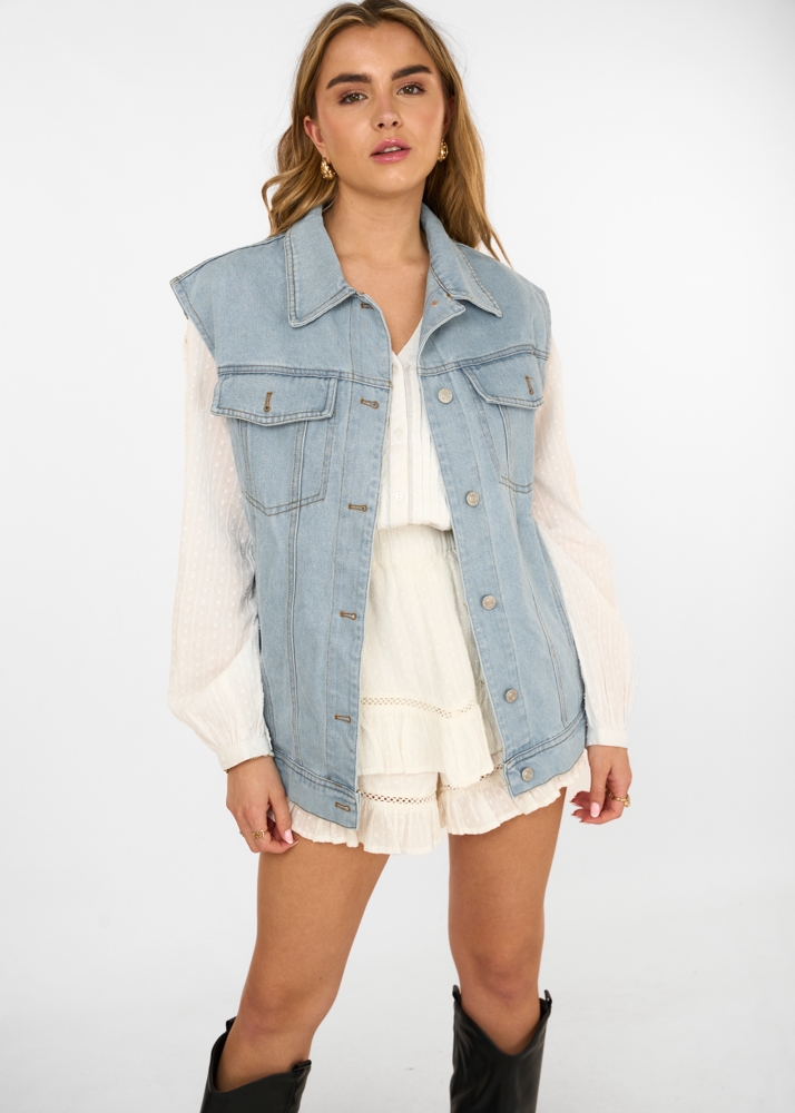 Amour denim gilet