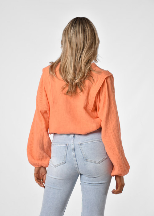Amber top oranje
