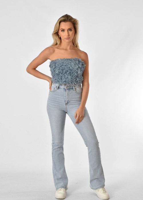 Iconic top lichtblauw
