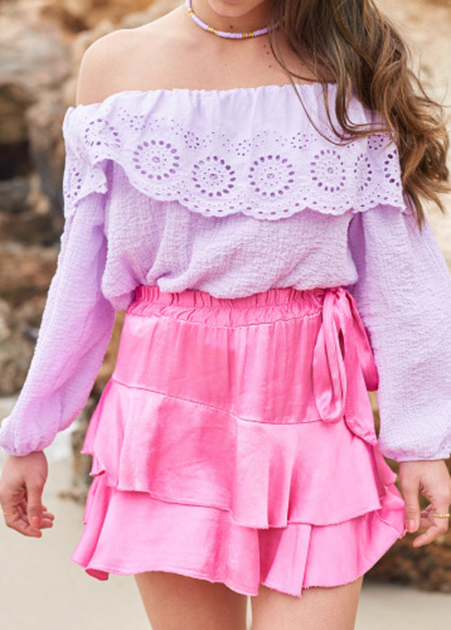 Girls trip skort fuchsia