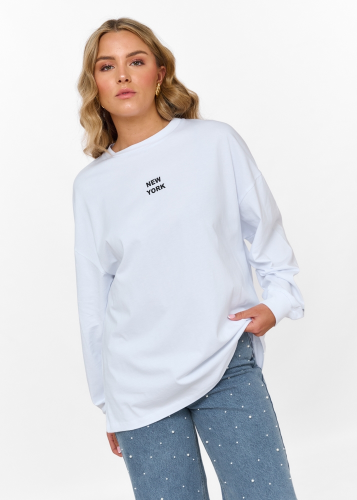 New york longsleeve wit