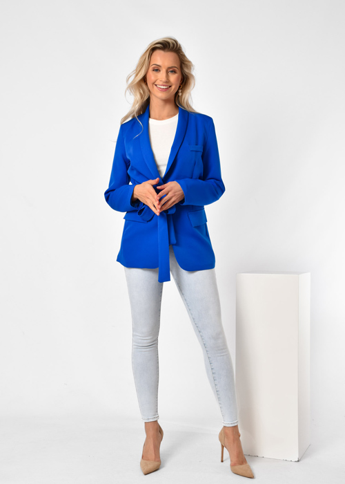 Femke blazer kobalt