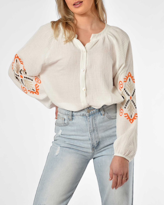 Madelon blouse oranje