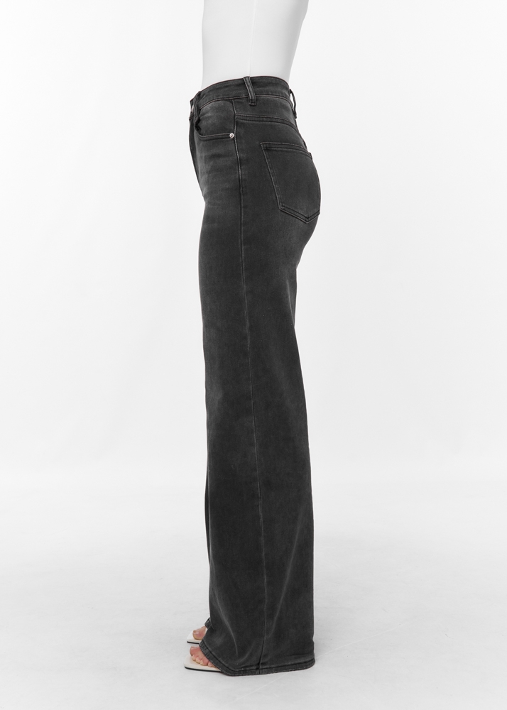 Wide leg stretch jeans