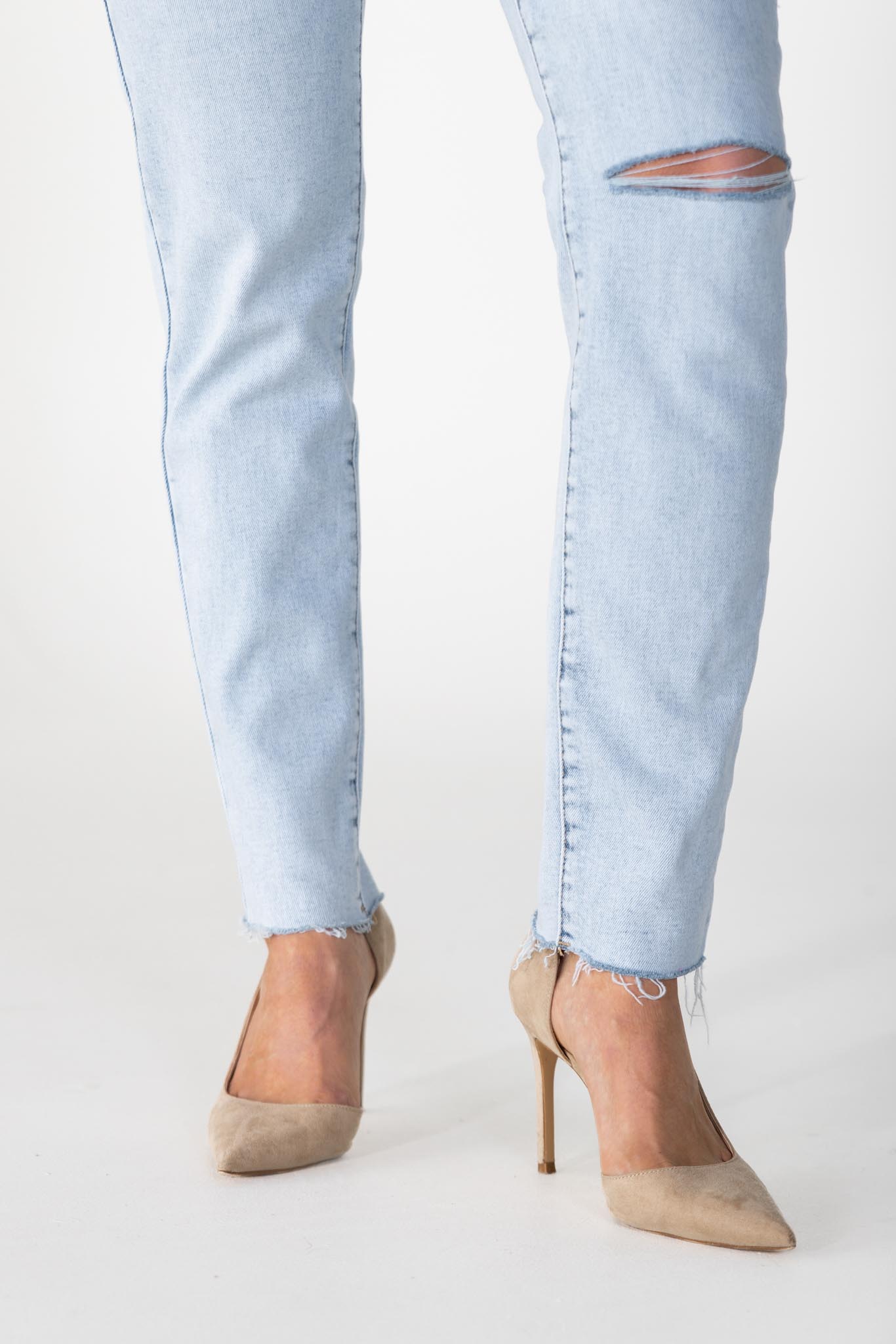 Mom jeans stretch blauw