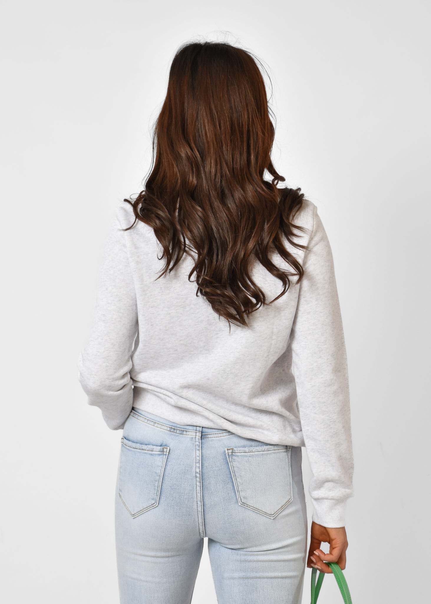 Fleur trui grijs