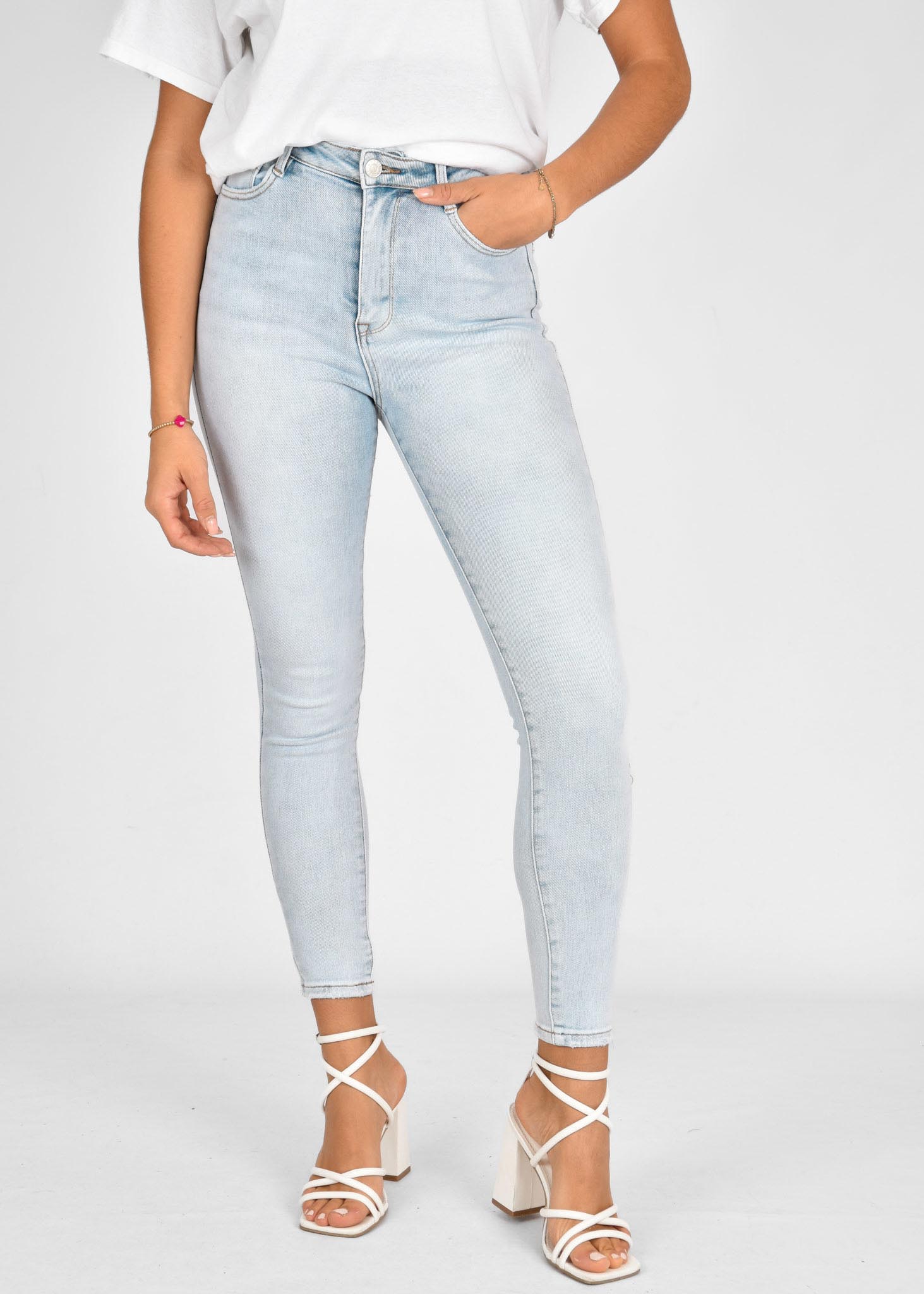 Skinny jeans lichtblauw