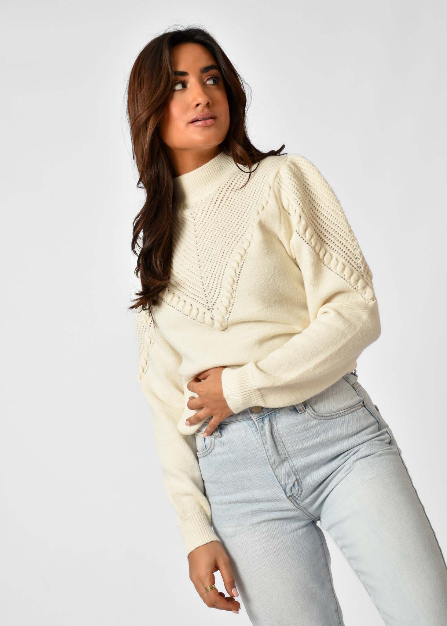 Veerle trui beige