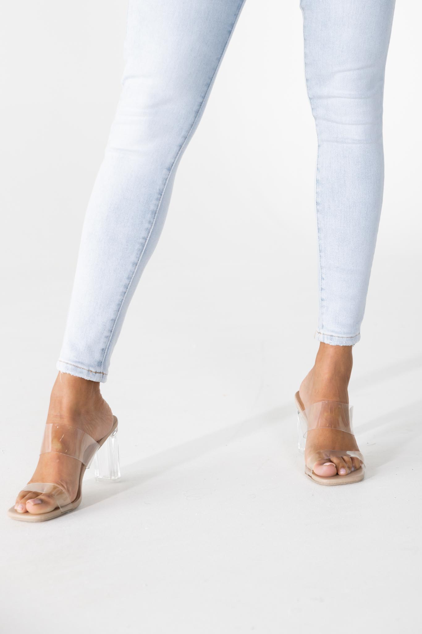 Skinny jeans lichtblauw