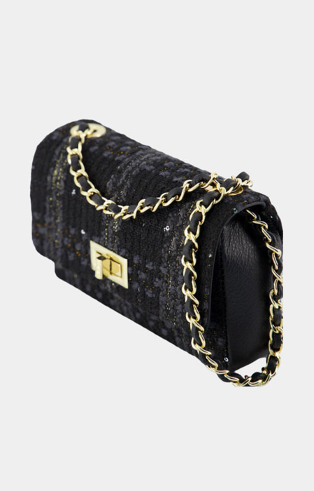 Audrey tweed tas zwart