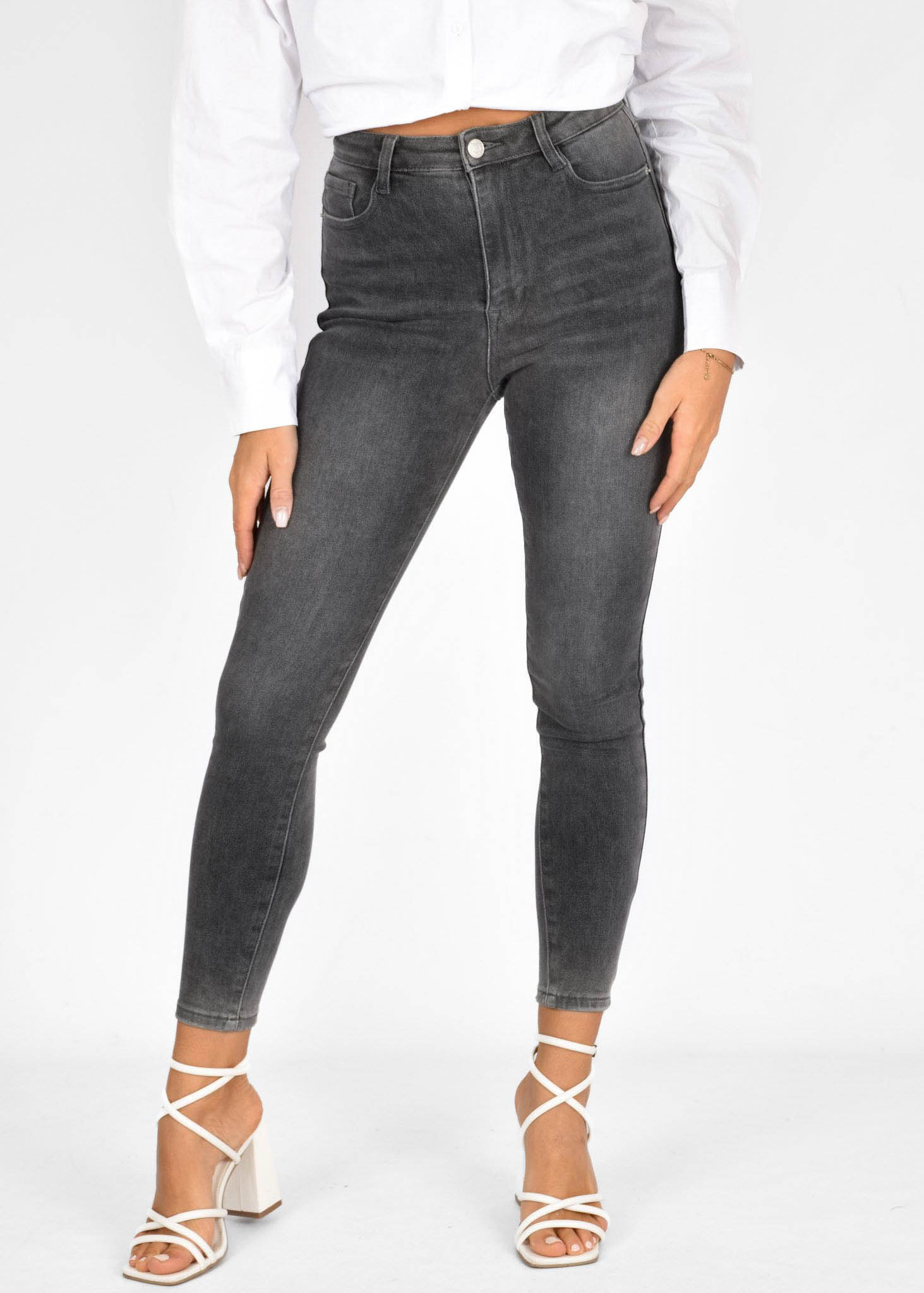Skinny jeans lichtgrijs