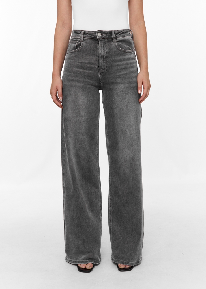 Wide leg stretch jeans