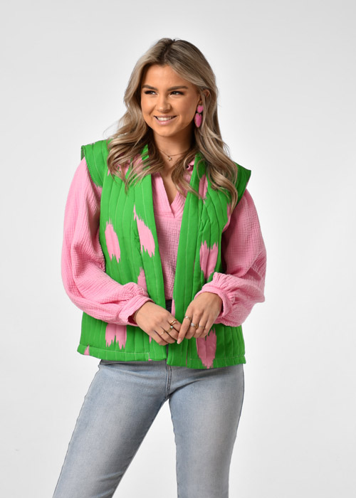 Mirthe gilet groen