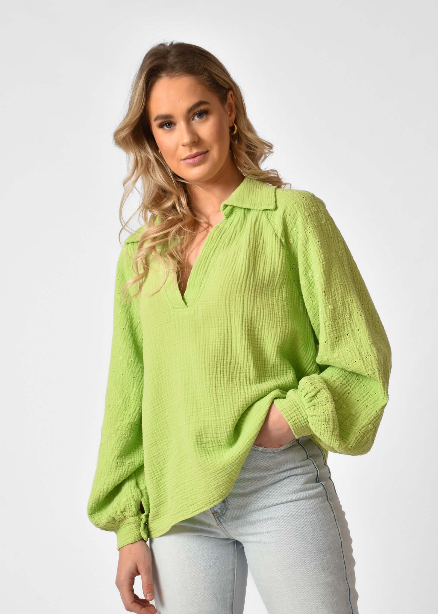 Loua blouse groen