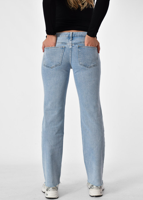 Puck low waist jeans blauw 