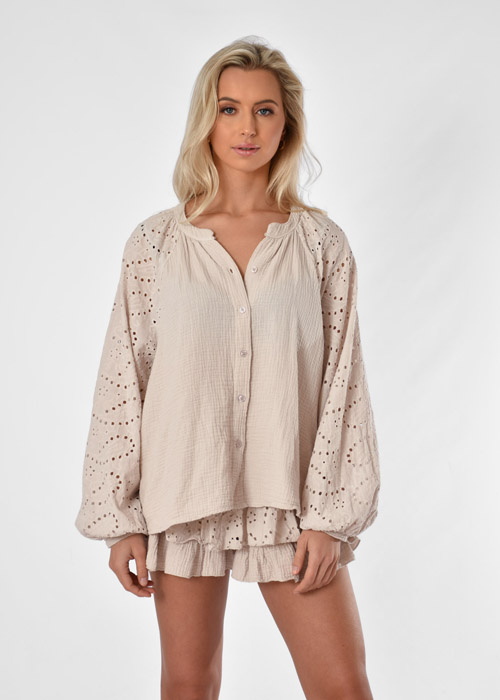 Roxy blouse beige