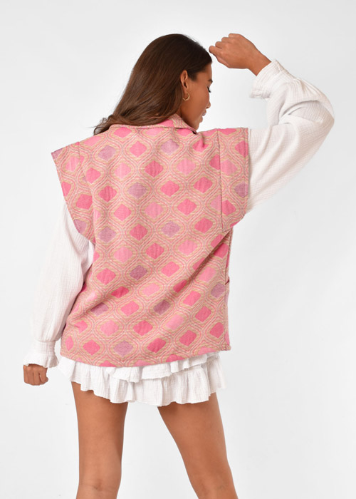 Eefje gilet roze 
