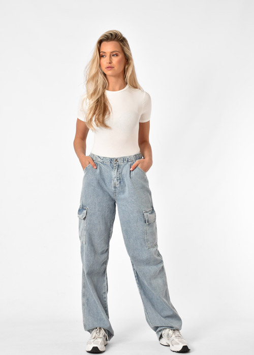 Julie parachute broek denim