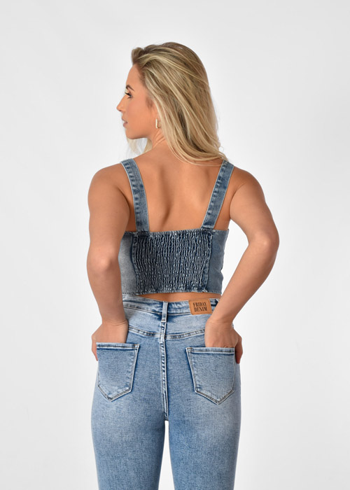 Charlotte top blauw