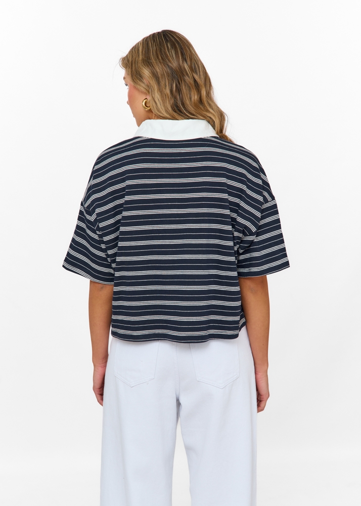 Emma gestreept polo t-shirt