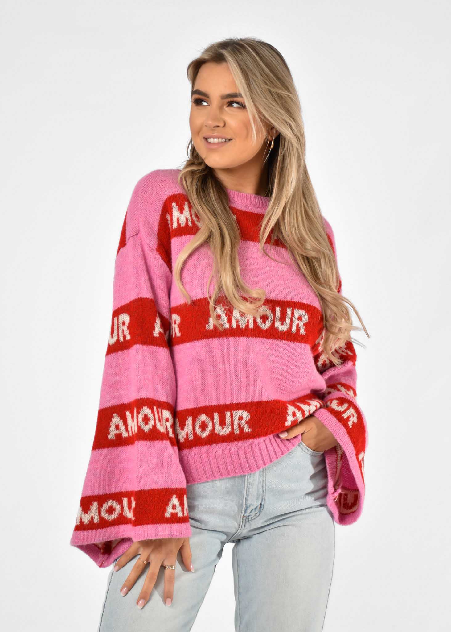 Famke trui fuchsia