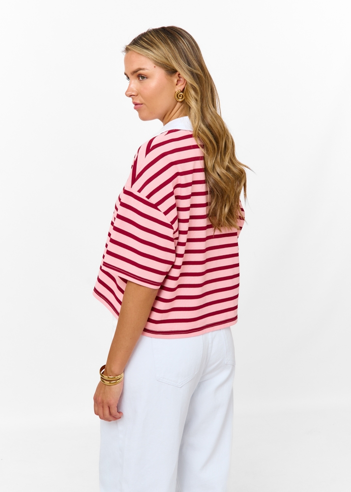 Tara polo t-shirt roze