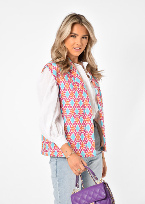 Iris gilet paars 