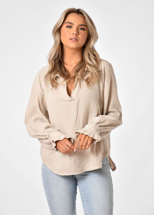 Claartje top beige