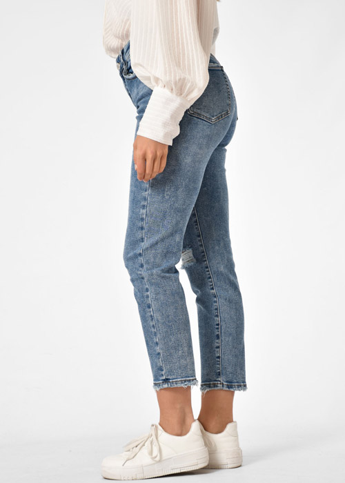 Liene mom jeans donkerblauw