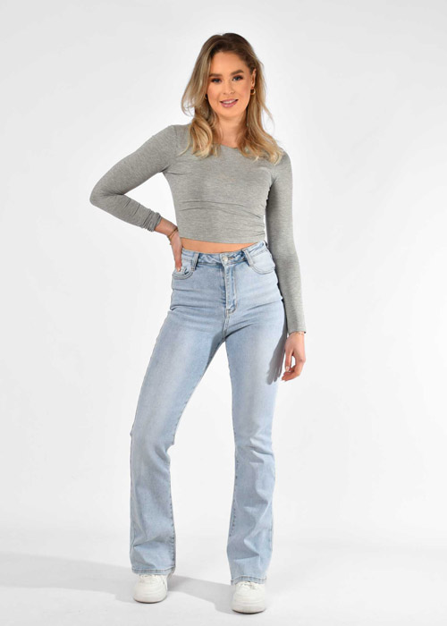 Levi top lichtgrijs