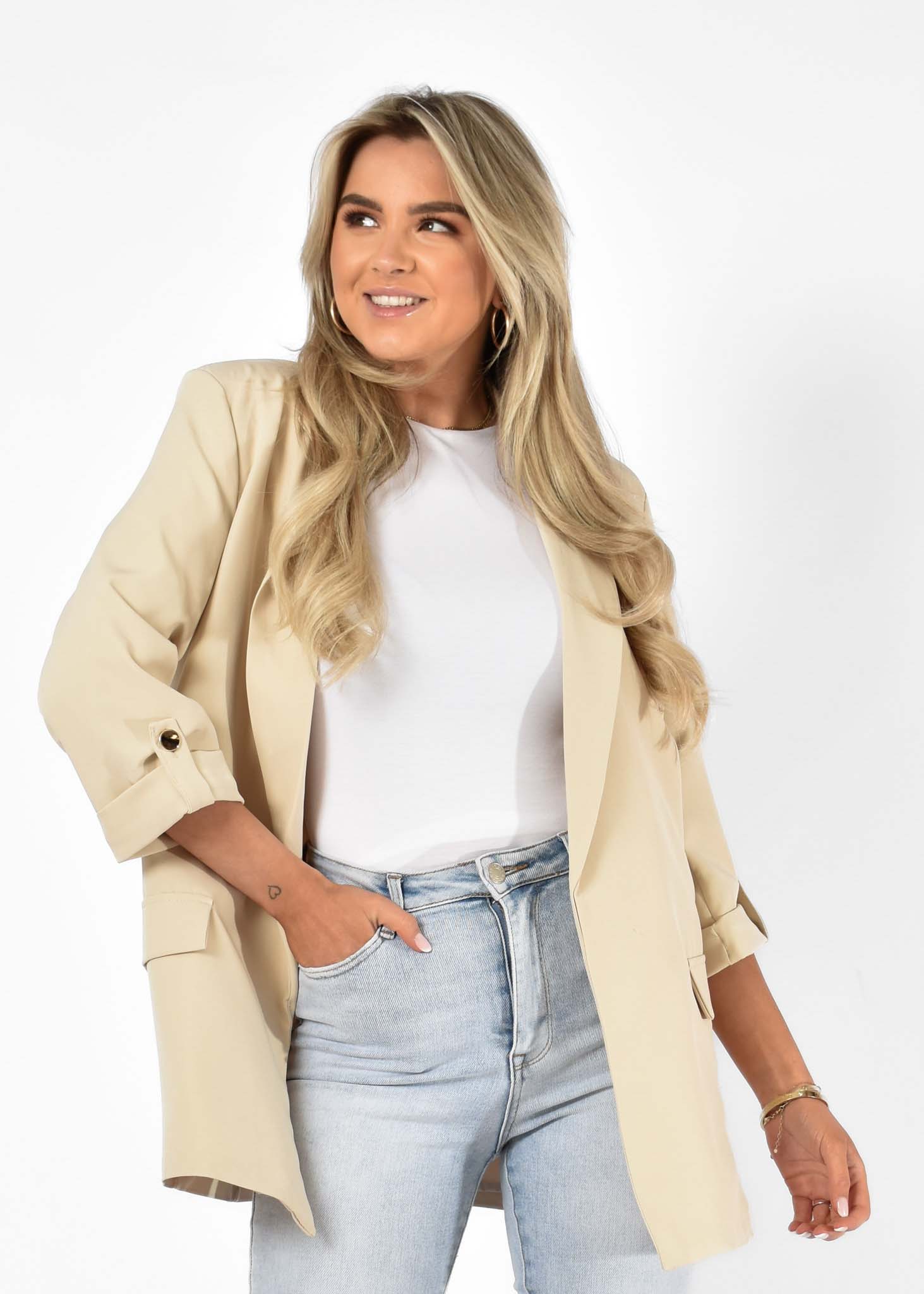 Carlijn blazer beige