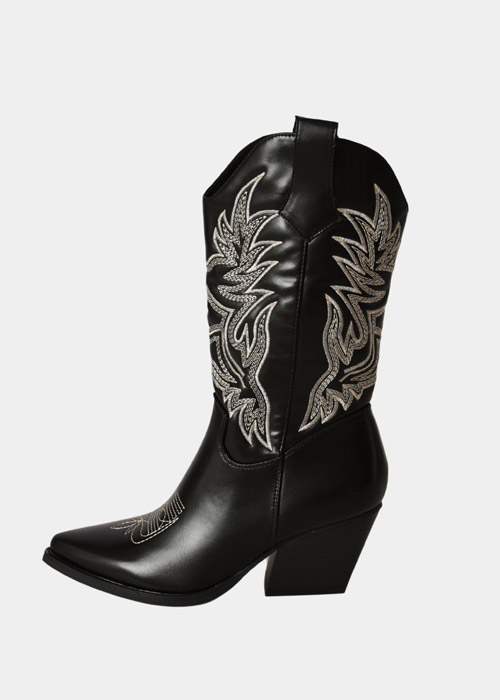 Nina cowboy boots zwart