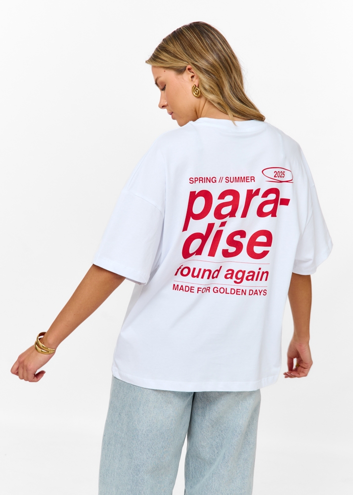 Paradise t-shirt wit