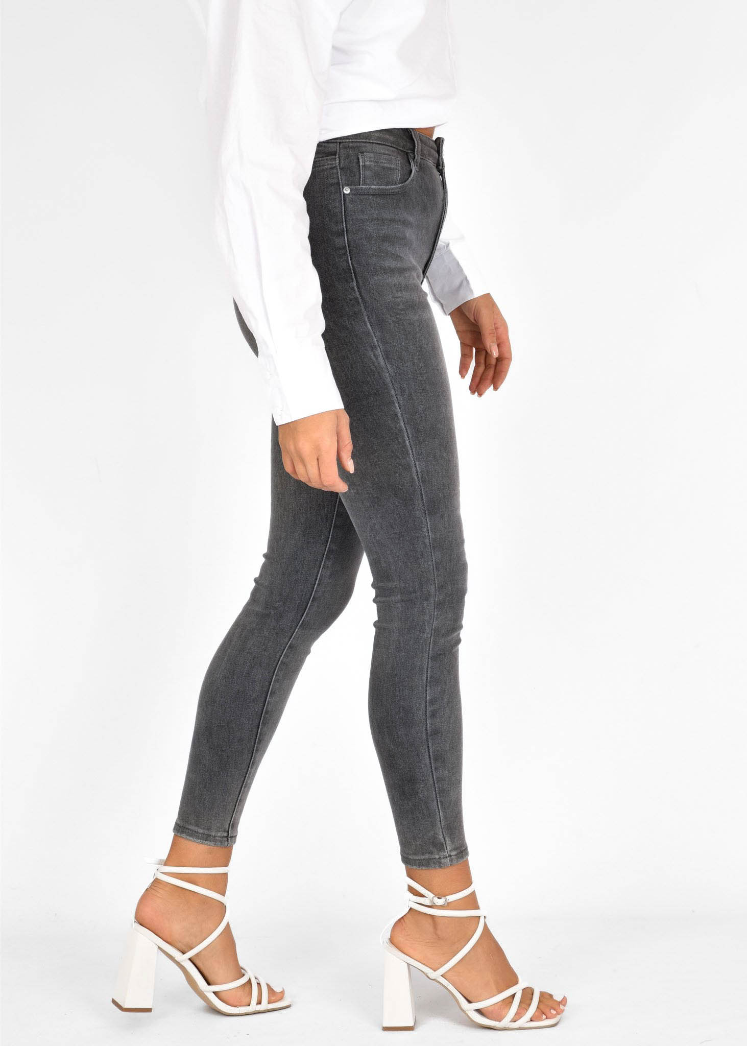 Skinny jeans lichtgrijs