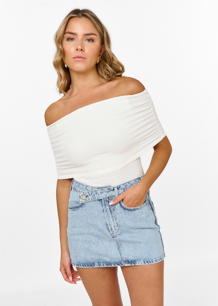 Ceci tweekleurige denim rokje