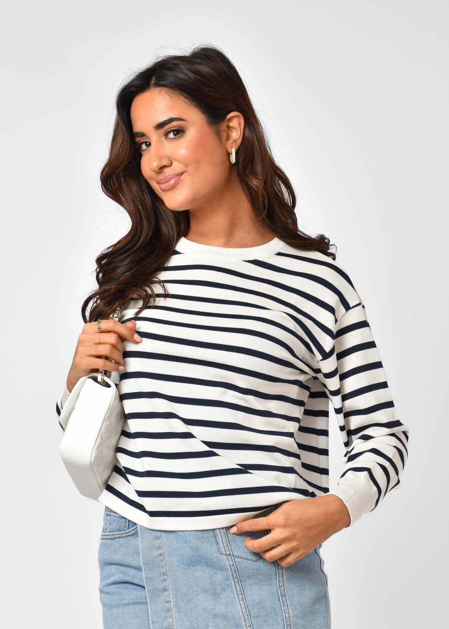 Yfke top blauw