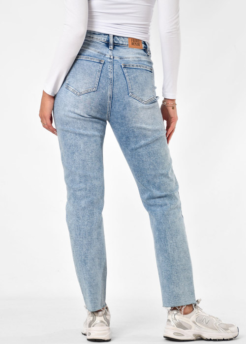 Mom jeans stretch donkerblauw