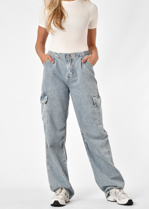 Julie parachute broek denim