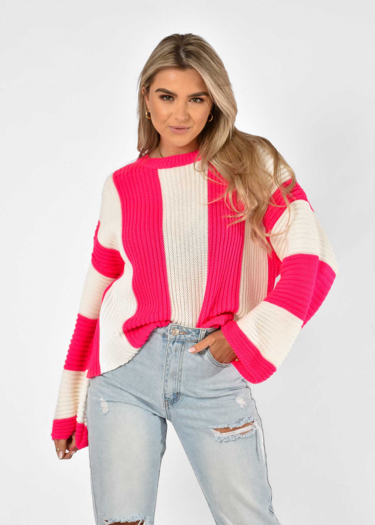 Merel trui fuchsia