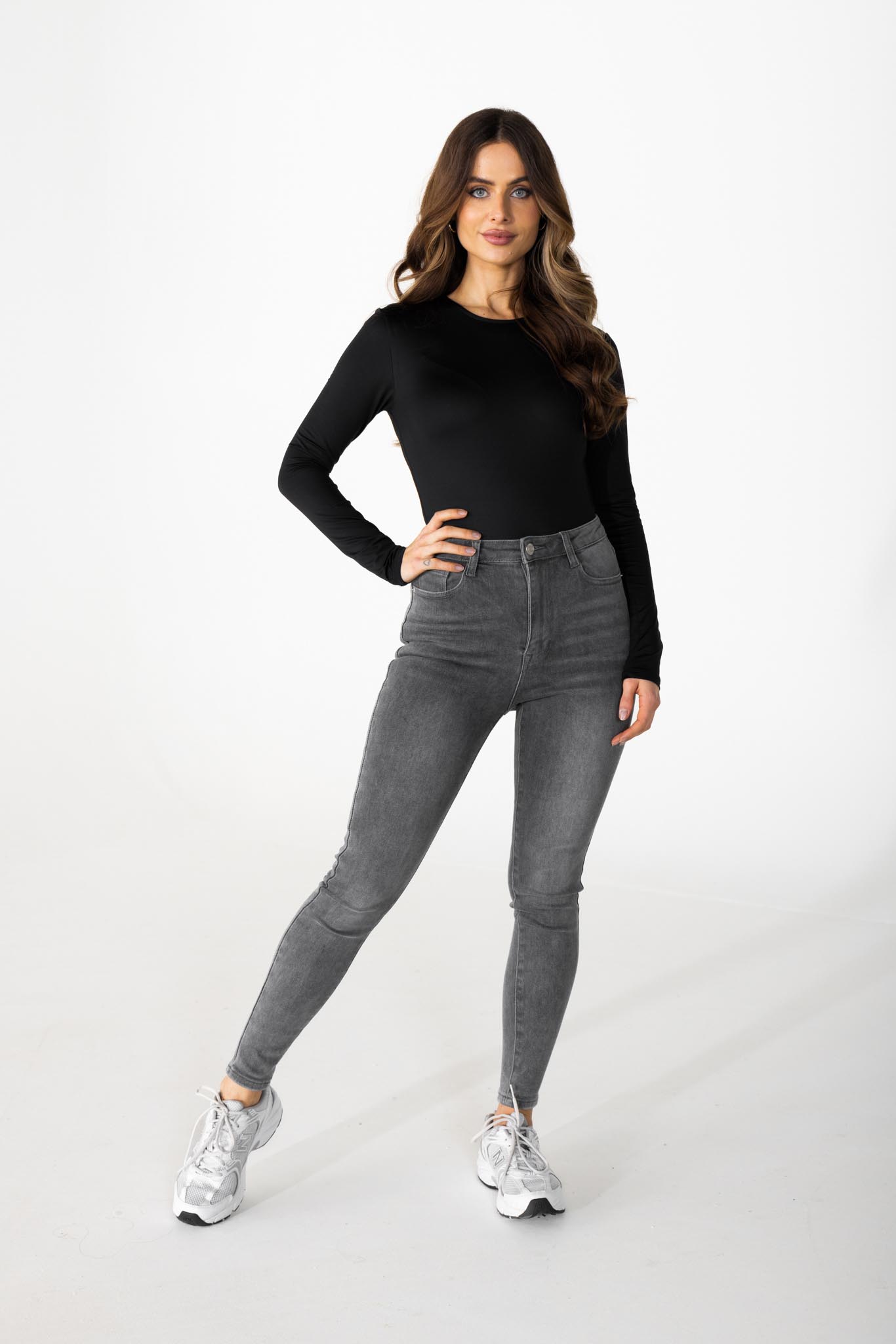 Skinny jeans lichtgrijs