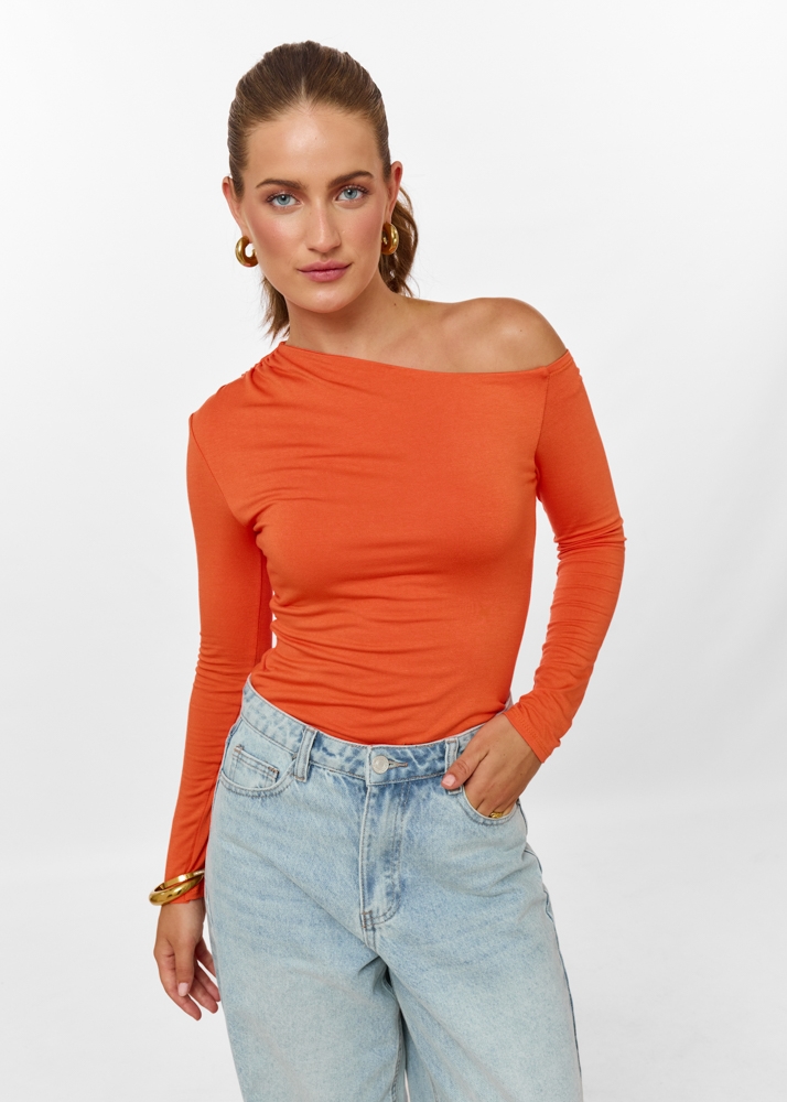 Naomi top oranje