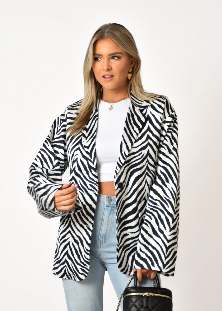 Myrthe blazer zebra