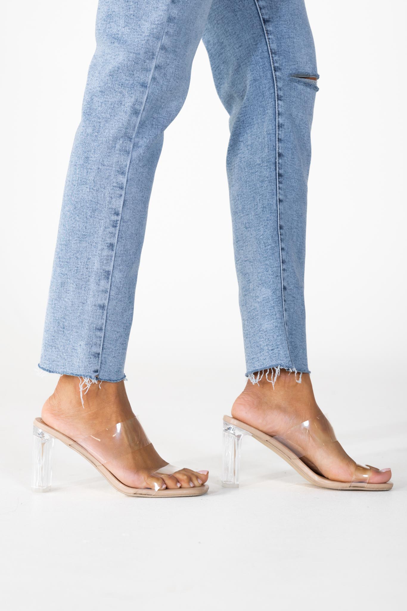 Mom jeans stretch donkerblauw